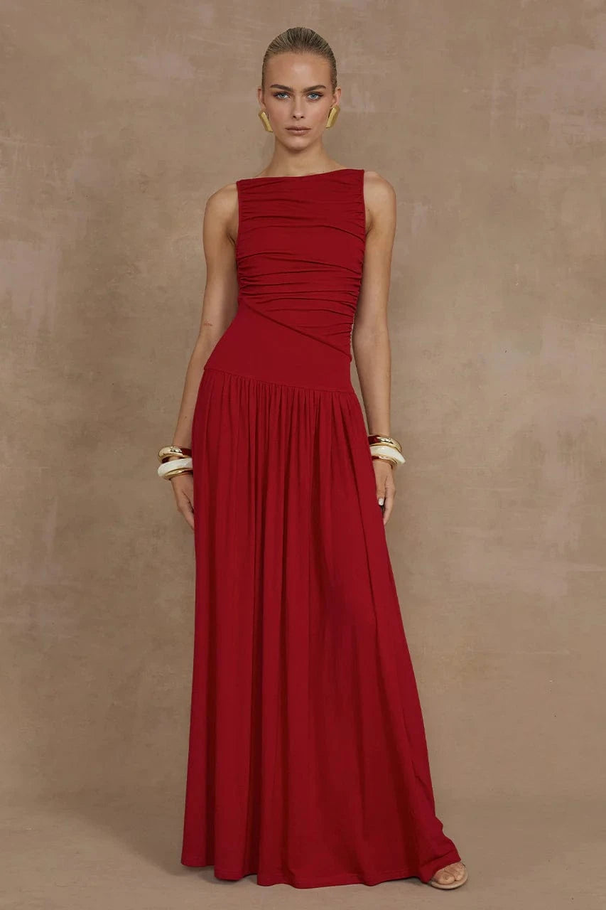 Runaway The Label Maxi Dress Nalla Maxi Dress - Cherry