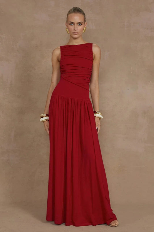 Runaway The Label Maxi Dress Nalla Maxi Dress - Cherry