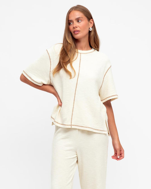 Paper Heart Pant Set Noni Set - Cream