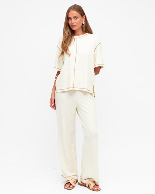Paper Heart Pant Set Noni Set - Cream