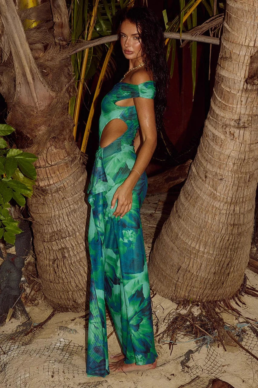Runaway The Label midi Knit dress Palen Maxi Dress - Calista Green