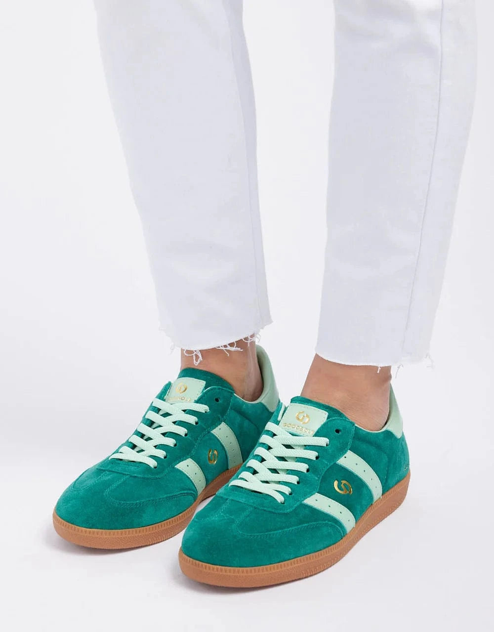 Goodsole Shoes Parallel Suede Sneakers - Green / Mint