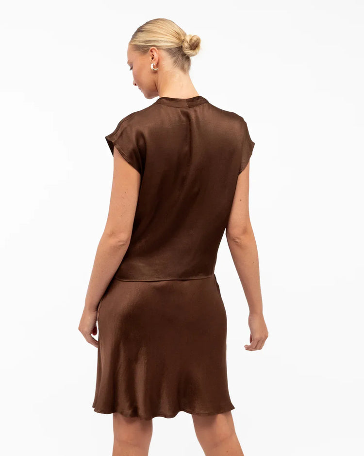 White Closet linen skirt Penny Skirt - Brown