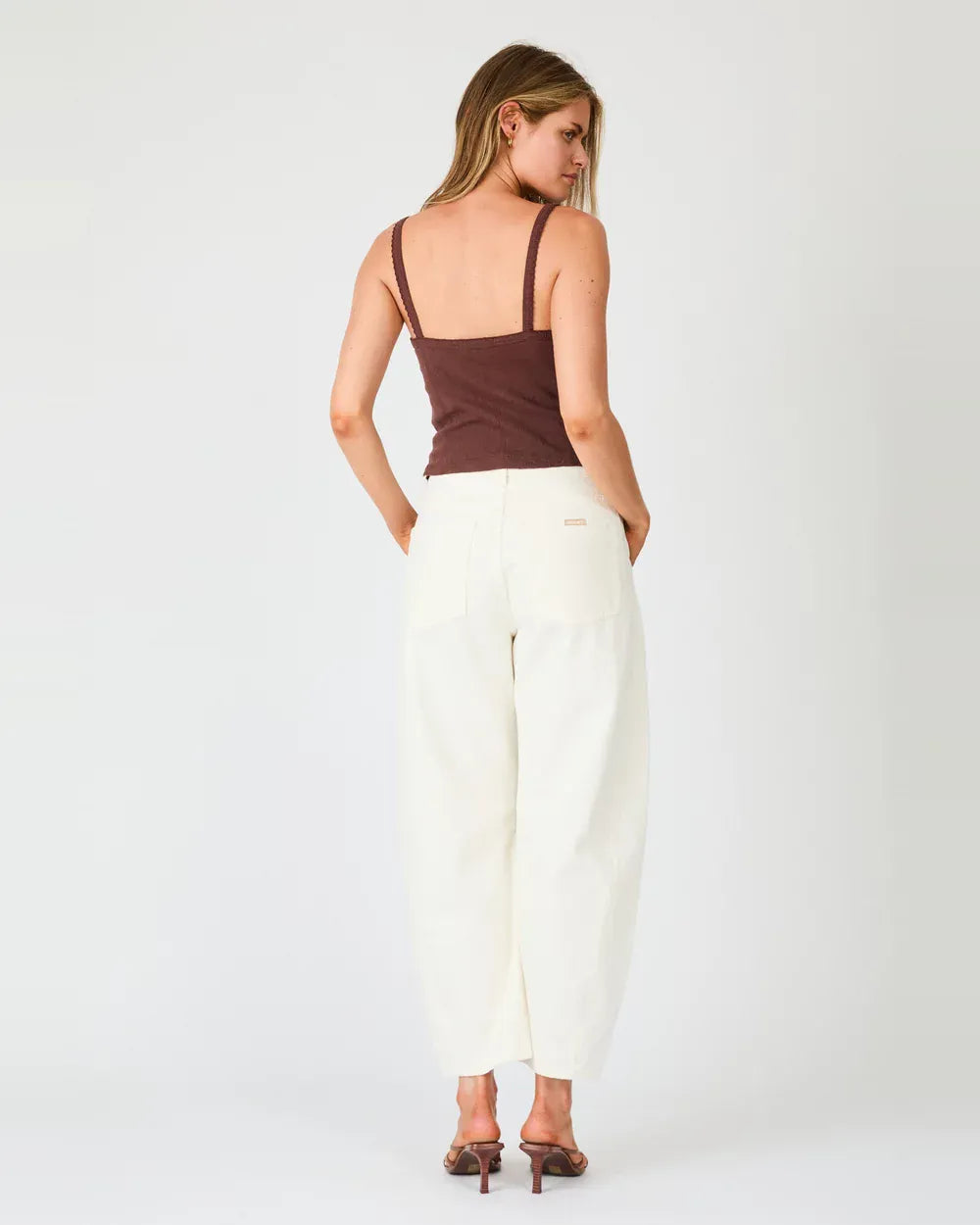 Pipi’s Boutique tank top Pointelle Cami - Chocolate