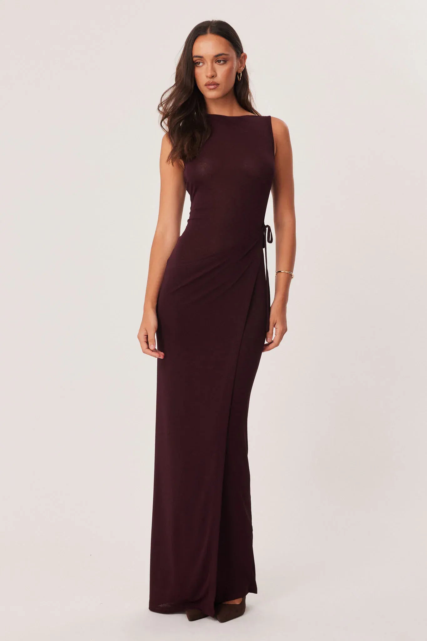 SNDYS Dress Raven Maxi Dress - Cherry