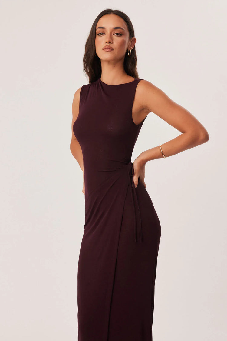 SNDYS Dress Raven Maxi Dress - Cherry