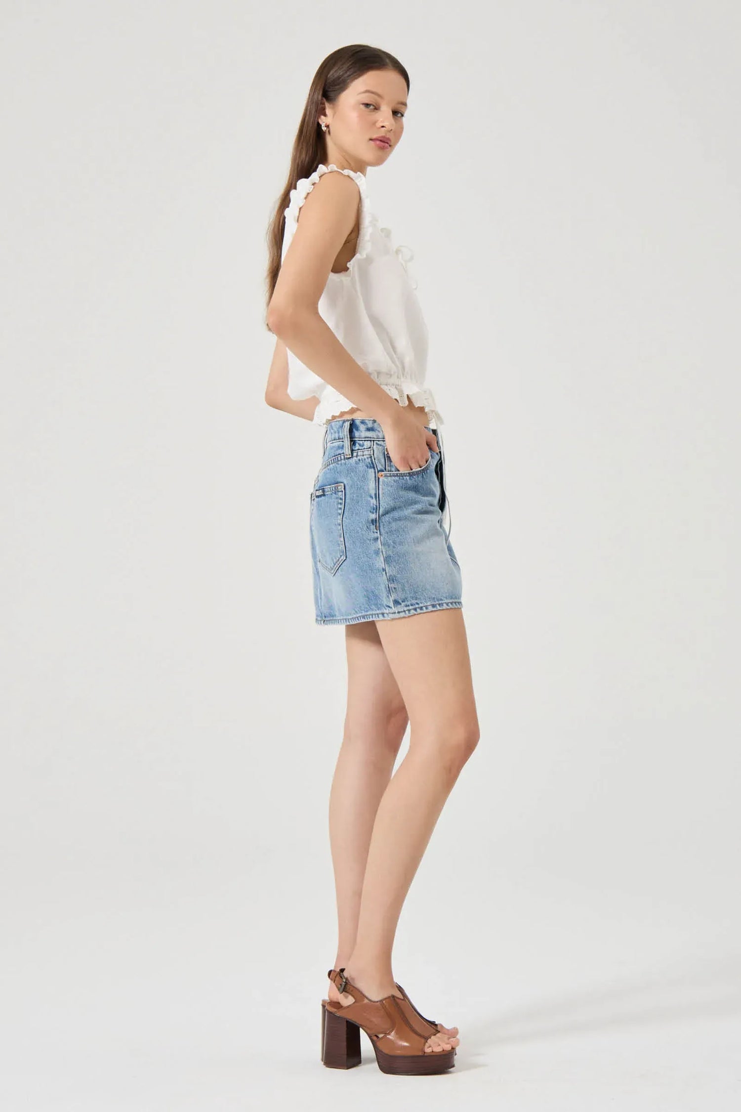 Rollas Jeans denim skirt Relaxed Mini - Lennon Vintage