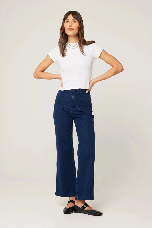 ROLLAS JEANS high and wide jeans Sailor Jean Dark Stone