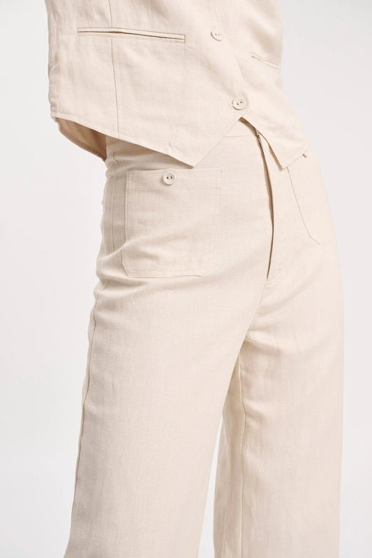 ROLLAS JEANS linen pants Sailor Linen Pants - Biscuit