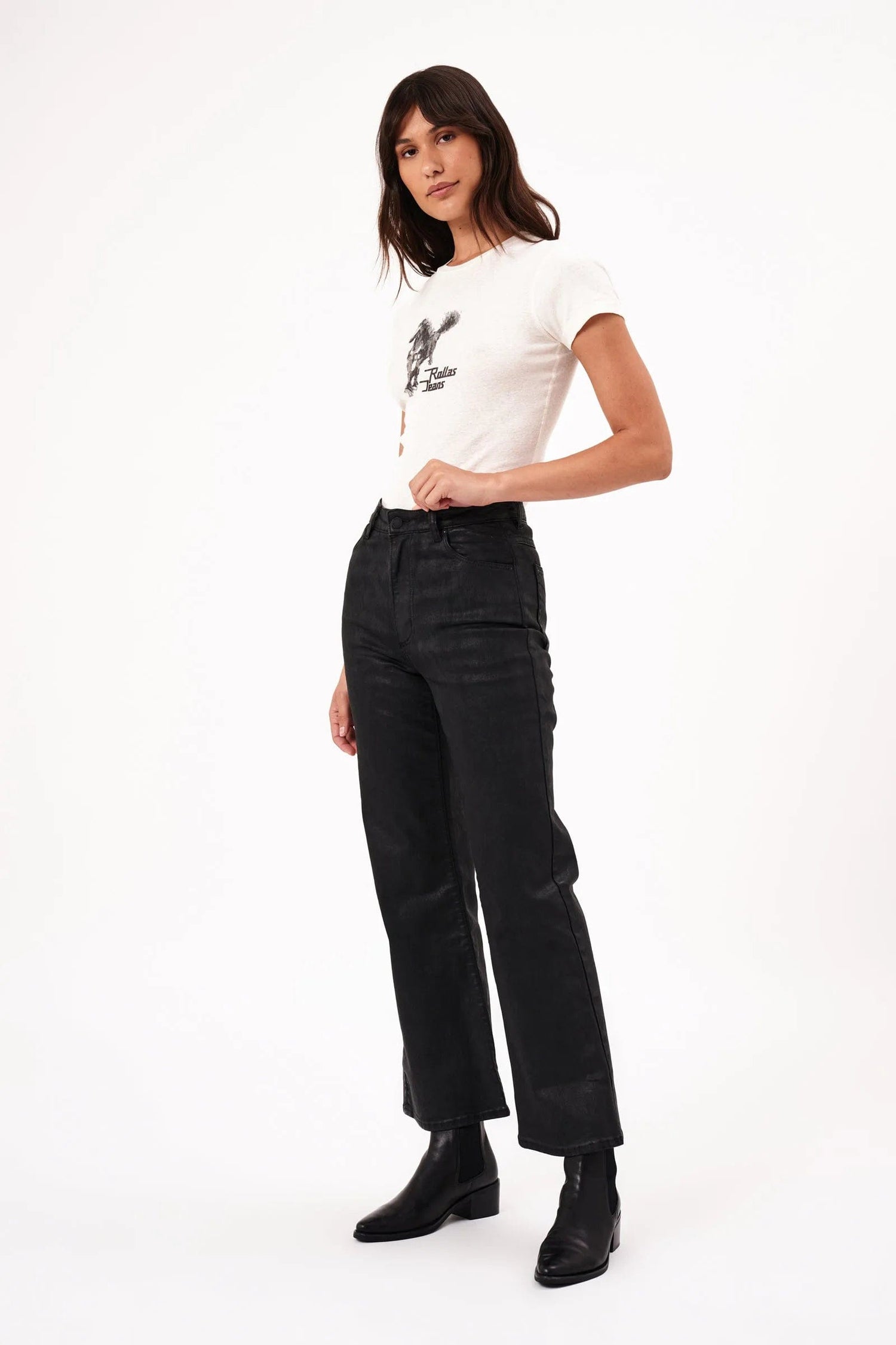 ROLLAS JEANS Jeans Sailor Scoop Coated Black