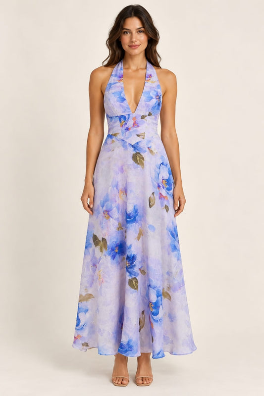 Saints & Secrets Dresses Saints & Secrets Floral Maxi - Blue