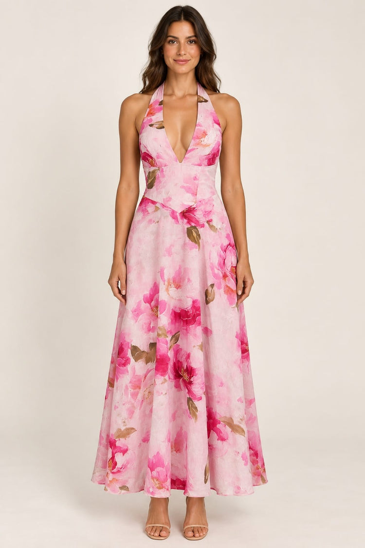 Saints & Secrets Dresses Saints & Secrets Floral Maxi - Pink