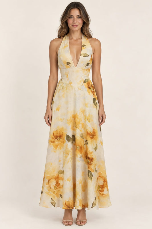 Saints & Secrets Dresses Saints & Secrets Floral Maxi - Yellow