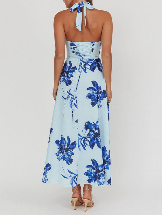 Saints & Secrets Dresses Saints & Secrets Tisha Floral Maxi - Blue