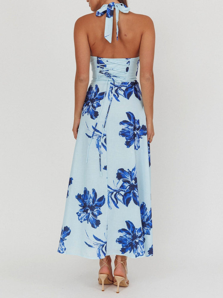 Saints & Secrets Dresses Saints & Secrets Tisha Floral Maxi - Blue
