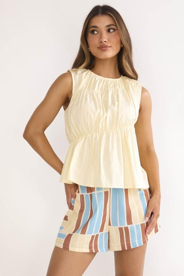 Paper Heart vest top Sammy Top - Lemon