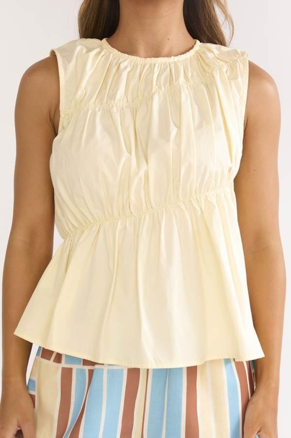 Paper Heart vest top Sammy Top - Lemon