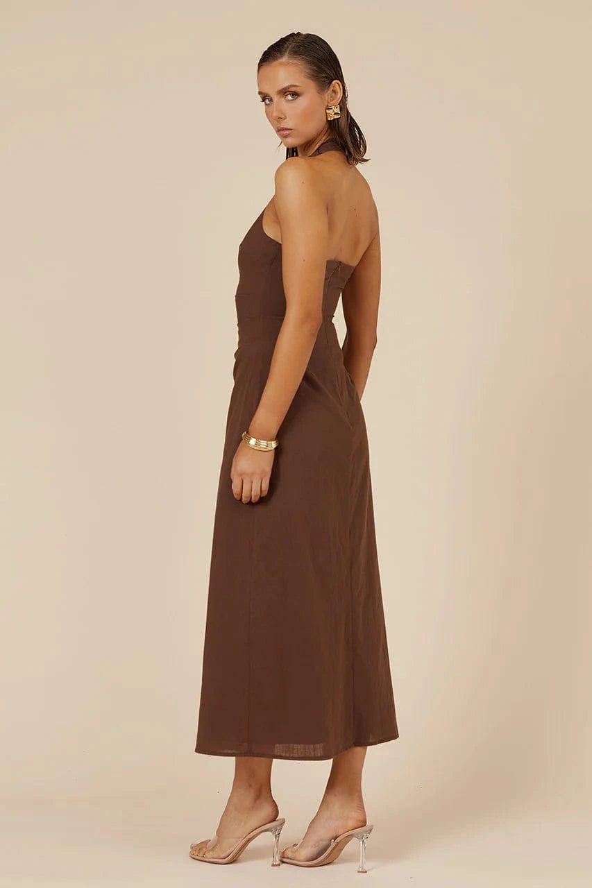 Seven Wonders Dress Saphira Long Midi Dress - Espresso