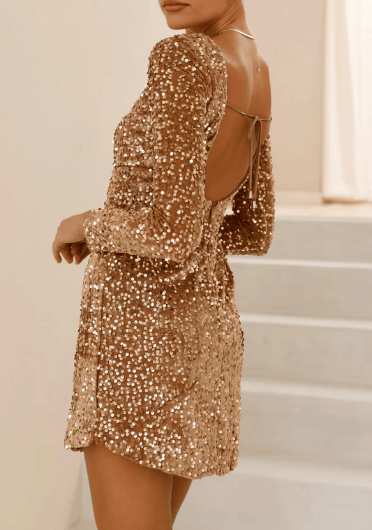 Angel Biba sequin dress Sequin Mini - Gold