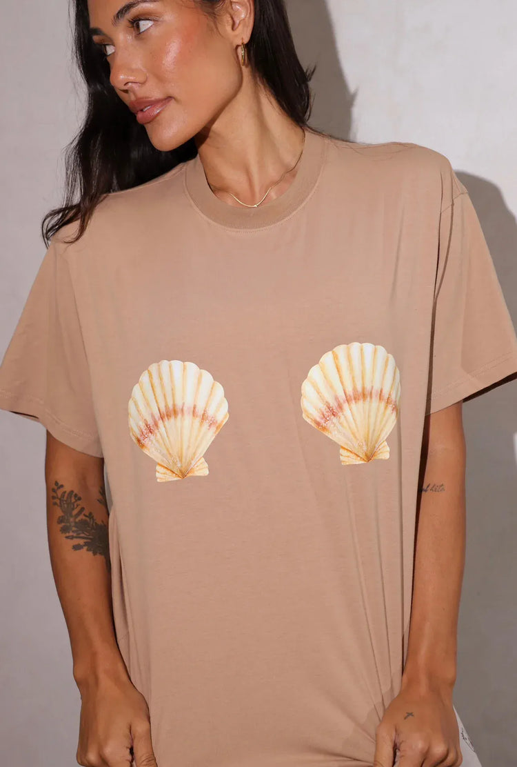 Indigo & Wolfe tee Shelby Tee - Mocca