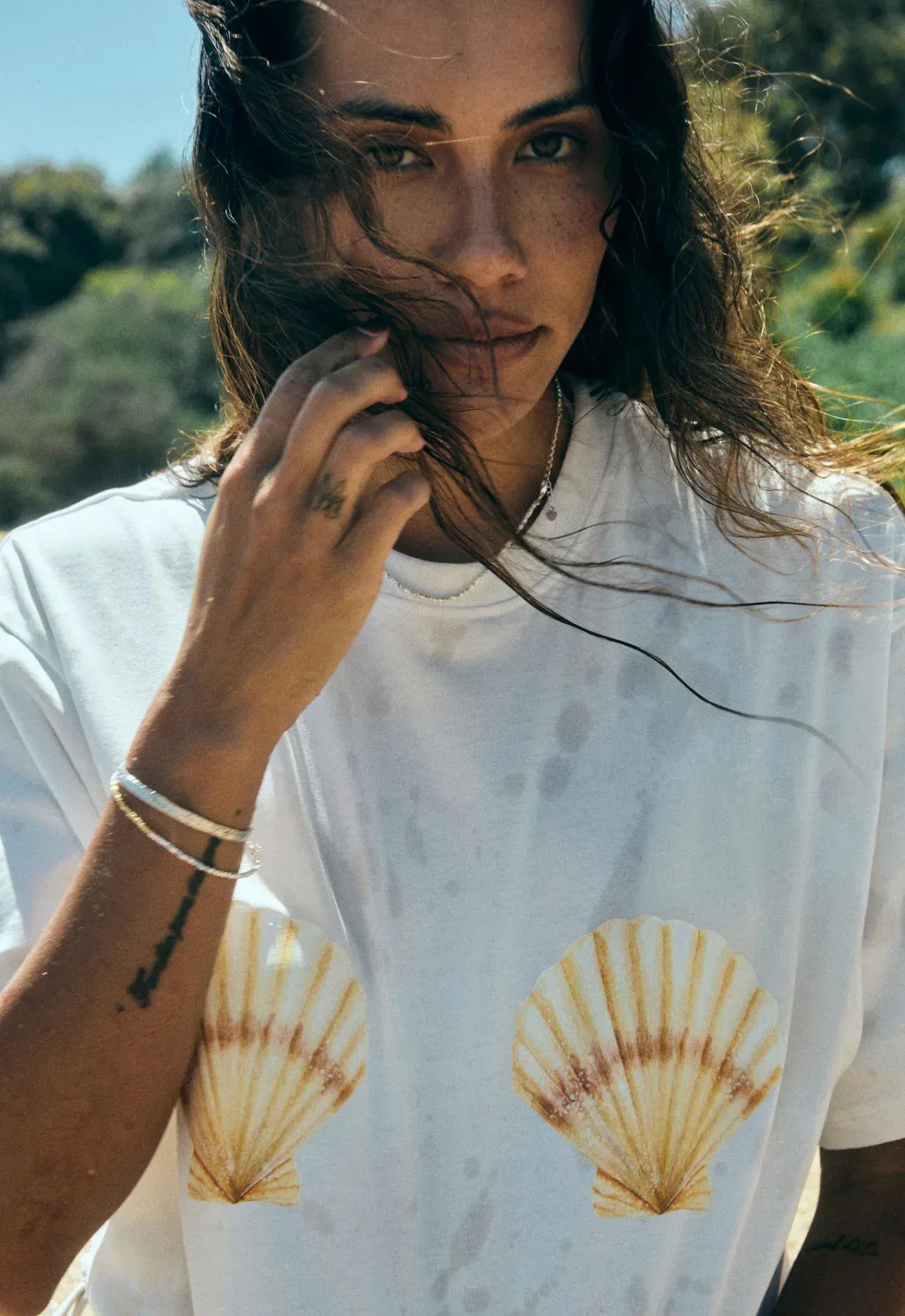 Indigo & Wolfe tee Shelby Tee - White