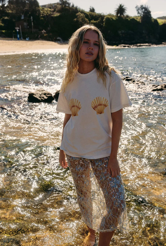 Indigo & Wolfe tee Shelby Tee - White