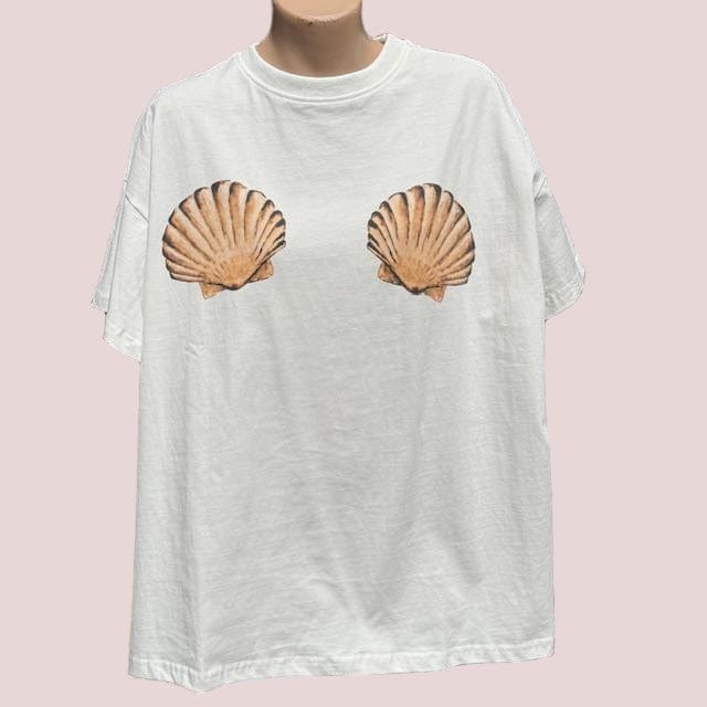 By Frankie Shirts & Tops Shell Boobs Tee