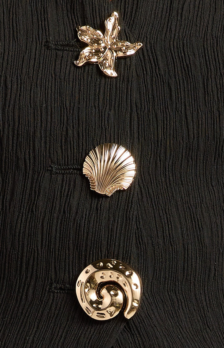 Here Comes The Sun set Shell Button Set - Black