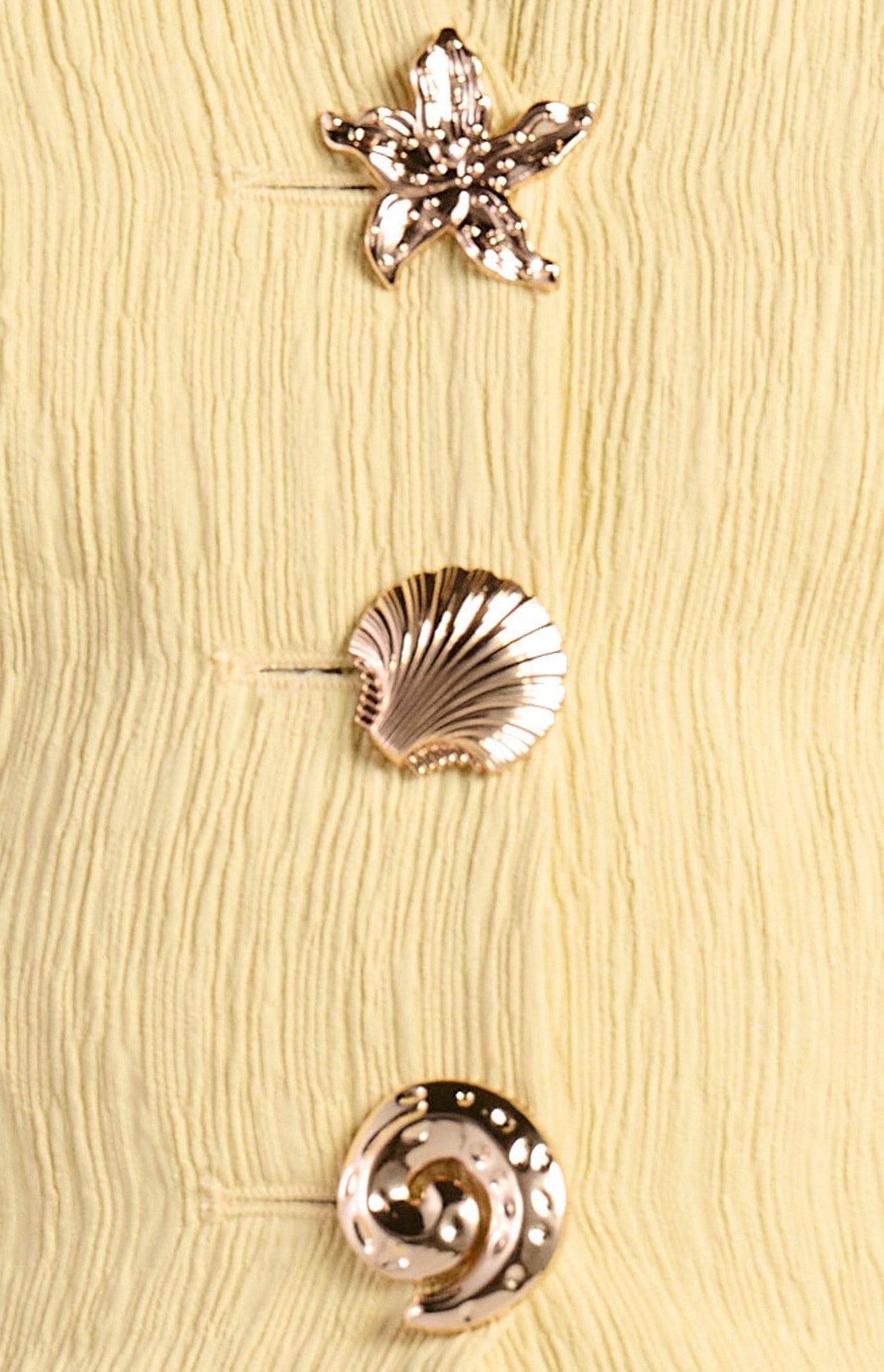 Here Comes The Sun set Shell Button Set - Lemon