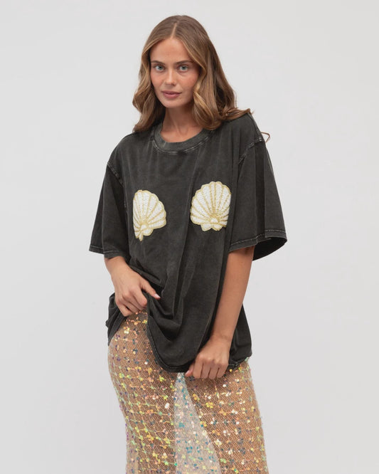 Paper Heart vest top Shell tee - Acid Black