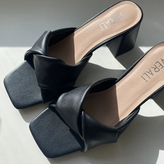 VERALI SHOES shoes Stella Block Heel - Black