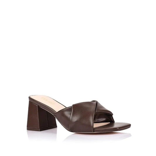 VERALI SHOES shoes Stella Block Heel - Chocolate ( PREORDER )