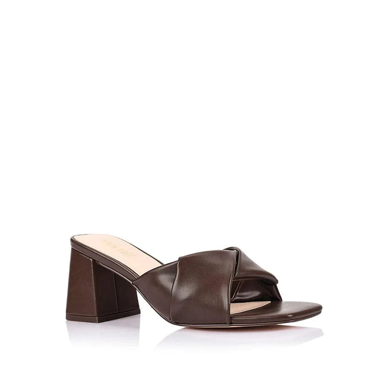 VERALI SHOES shoes Stella Block Heel - Chocolate ( PREORDER )
