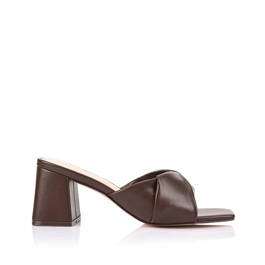 VERALI SHOES shoes Stella Block Heel - Chocolate ( PREORDER )