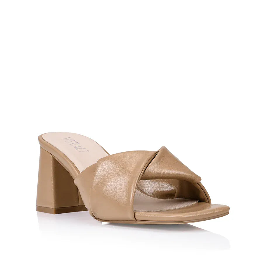 VERALI SHOES shoes Stella Block Heel - Dark Camel