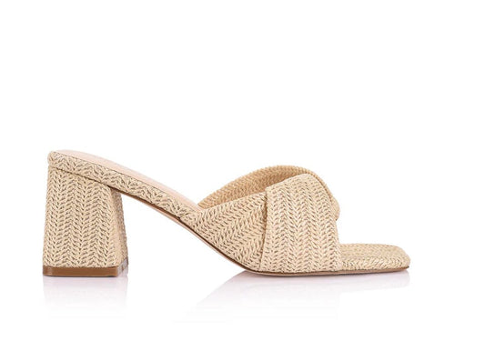 Pipi’s Boutique  Stella Block Heel- Natural