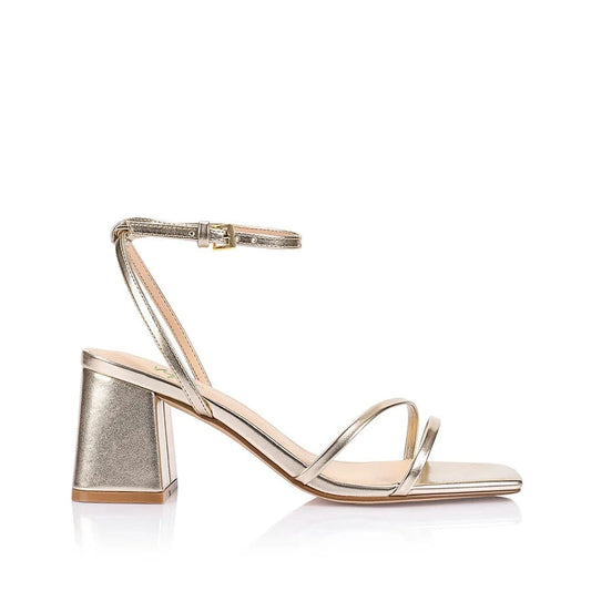 VERALI SHOES block heels Stevie Block Heel Sandals - Champagne Gold