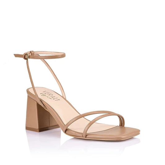 Pipi’s Boutique Stevie Block Heel Sandals - Dark Camel