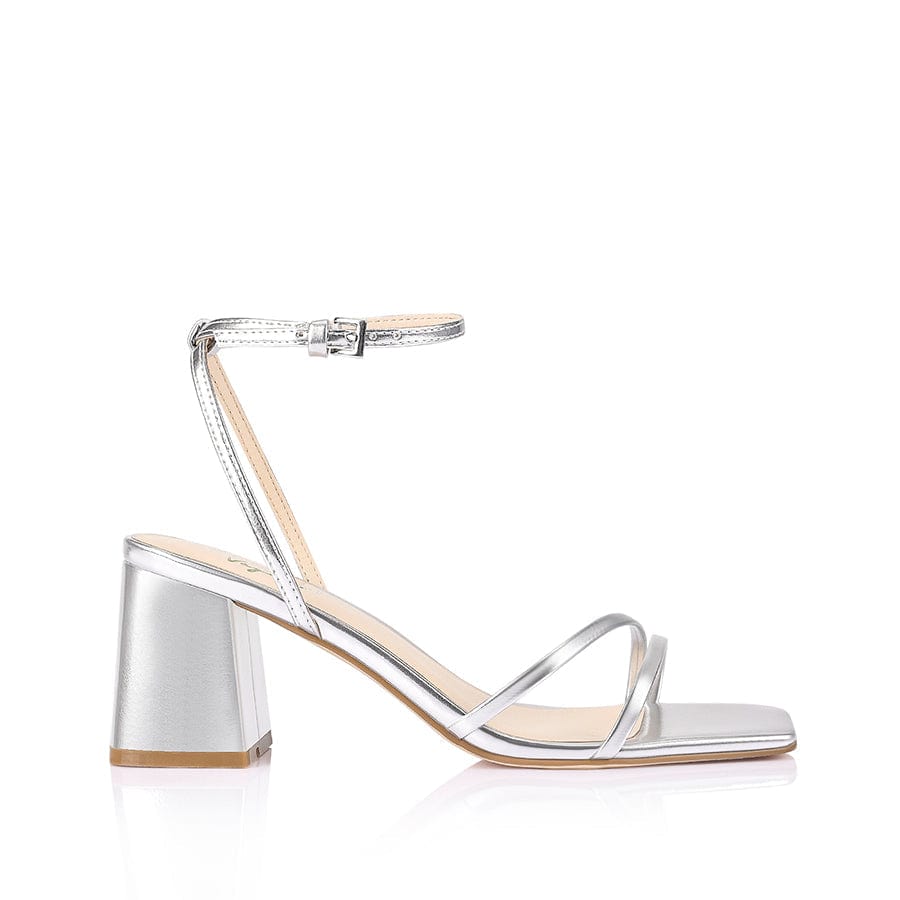 VERALI SHOES block heels Stevie Block Heel Sandals - Silver Metallic