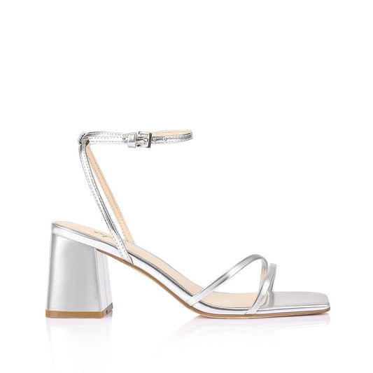 VERALI SHOES block heels Stevie Block Heel Sandals - Silver Metallic