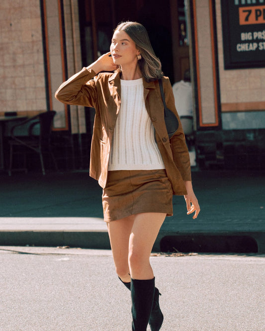 White Closet JACKET Suede Jacket - Choc