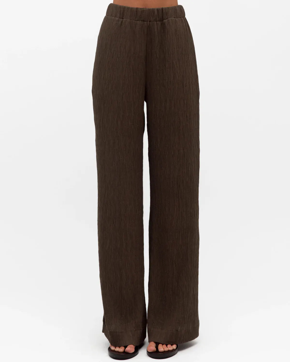 White Closet Pants Textured Pant - Choc