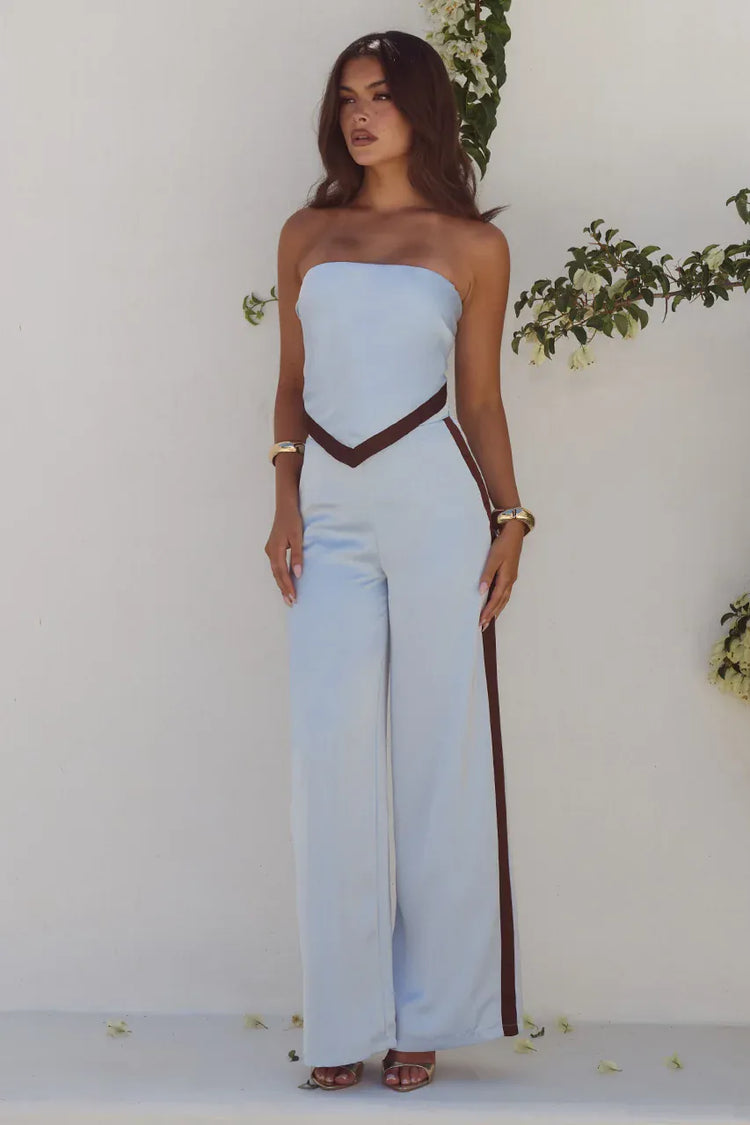 Seven Wonders Pants set TURNER PANT - SKY BLUE/CHOCOLATE