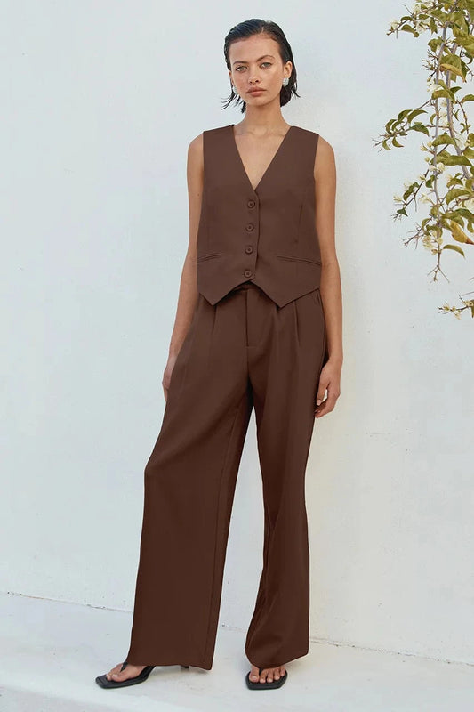 Runaway The Label Suit pants Winslet Pant - Chocolate
