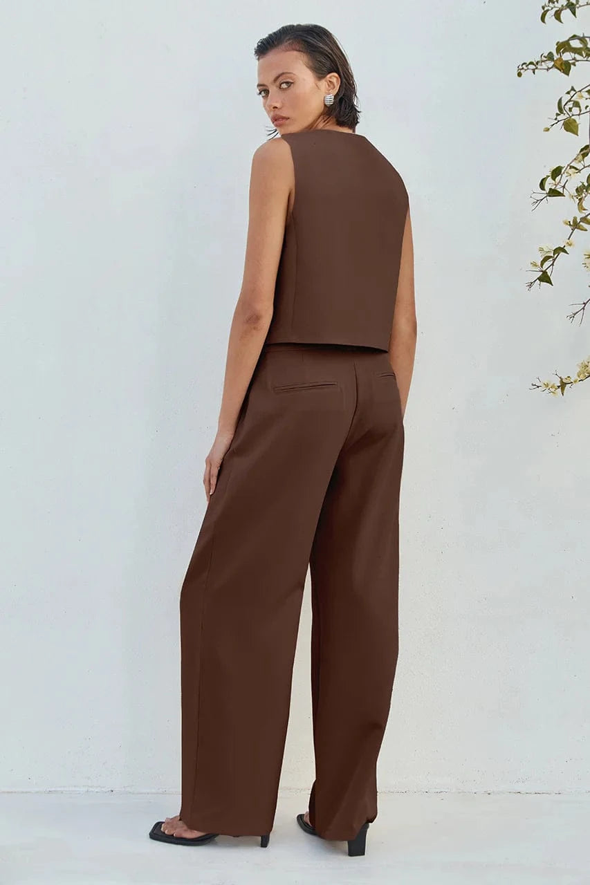 Runaway The Label Suit pants Winslet Pant - Chocolate