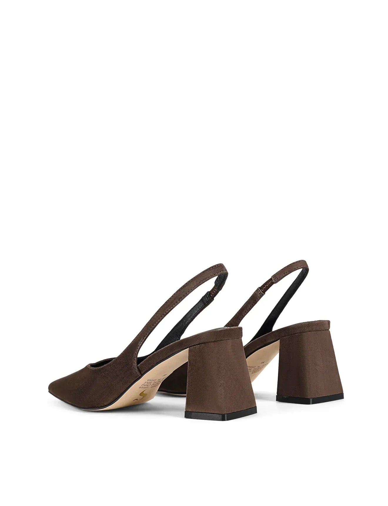 Siren Shoes suede heels Yankee Slingback Block Heel - Chocolate Brown Suede