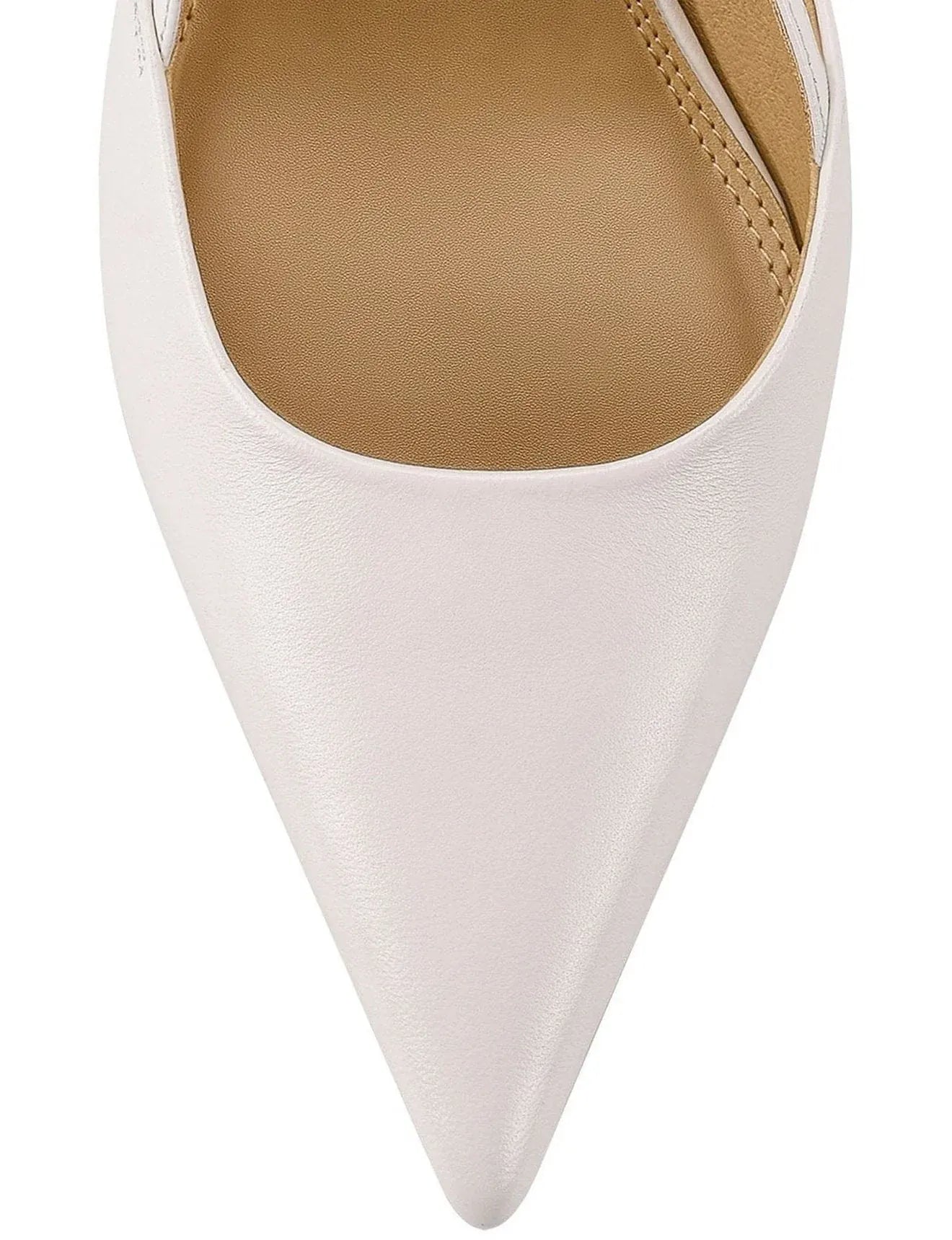 Siren Shoes White Heels Yasmine Slingback Heels - Chalk Leather