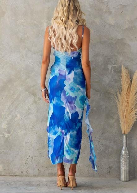 Saints & Secrets midi dress Zaria Dress - Blue Floral