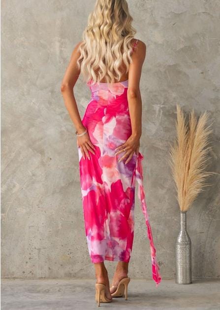 Saints & Secrets midi dress Zaria Dress - Pink Floral