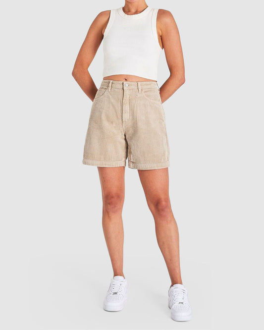 Abrand Jeans Shorts A Carrie Short Sand Cord